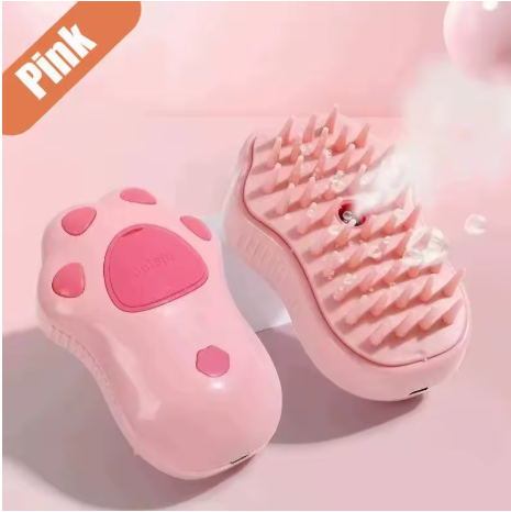 Electric Cat Steam Brush – 3-in-1 Pet Grooming Comb with Water Spray
