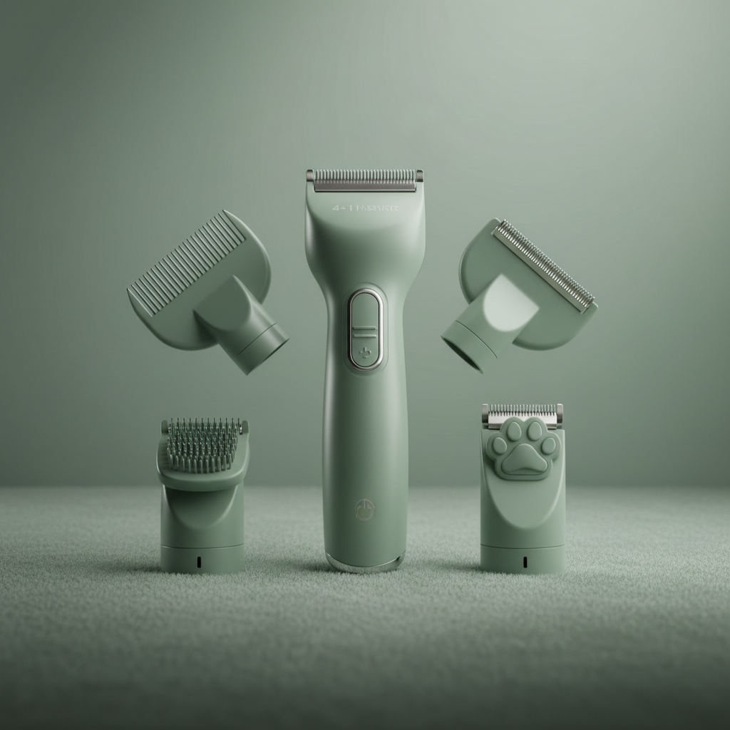 4-in-1 electric pet grooming kit product shot