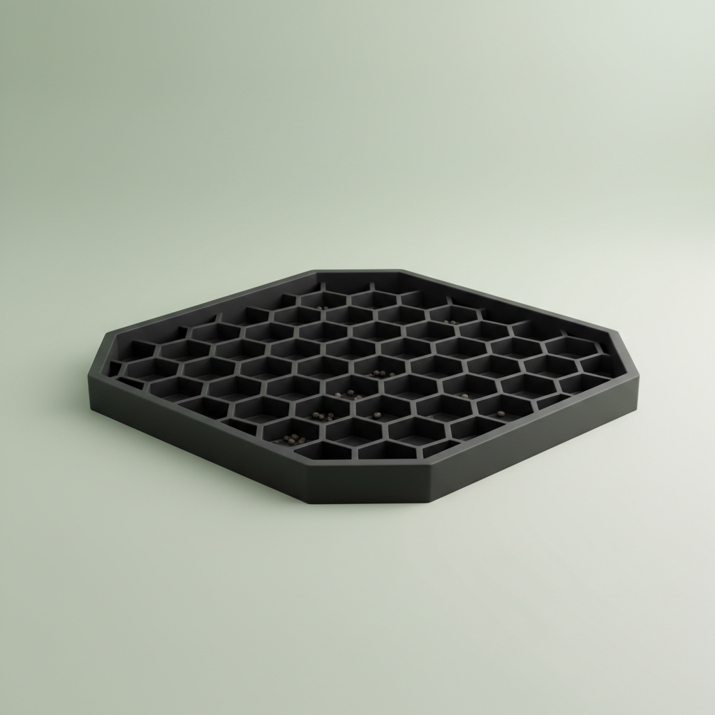 Cat litter mat sage green minimal